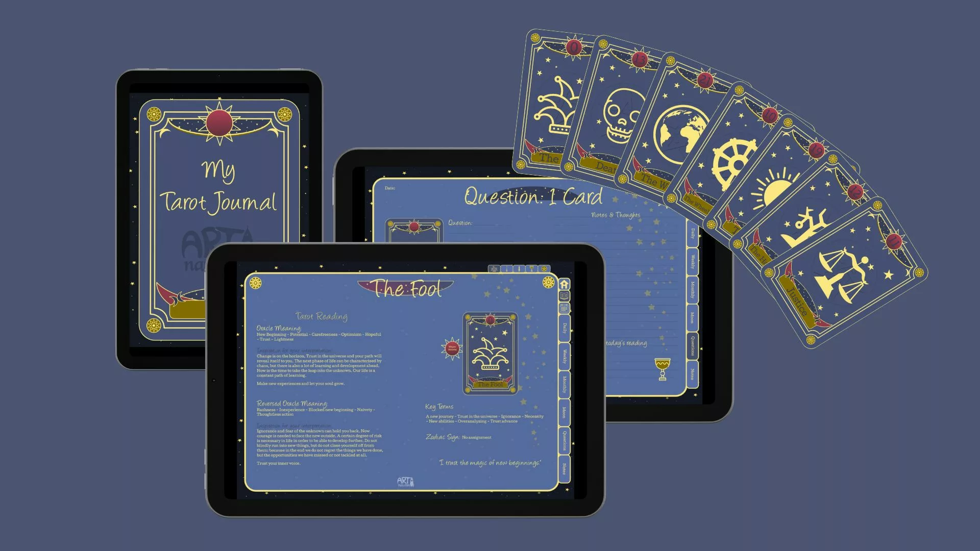 Digital Tarot Journal PDF for GoodNotes