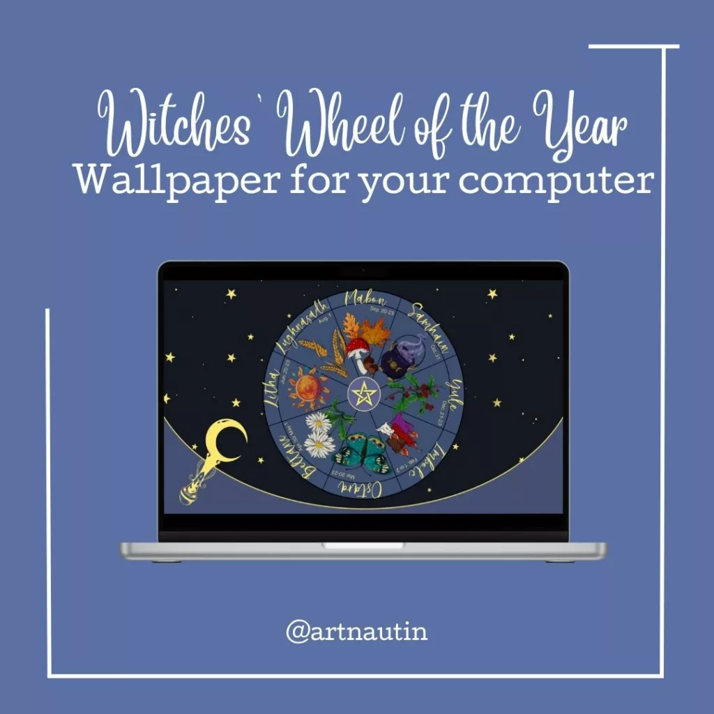 Free Wallpaper Witches' Wheel of the Year
