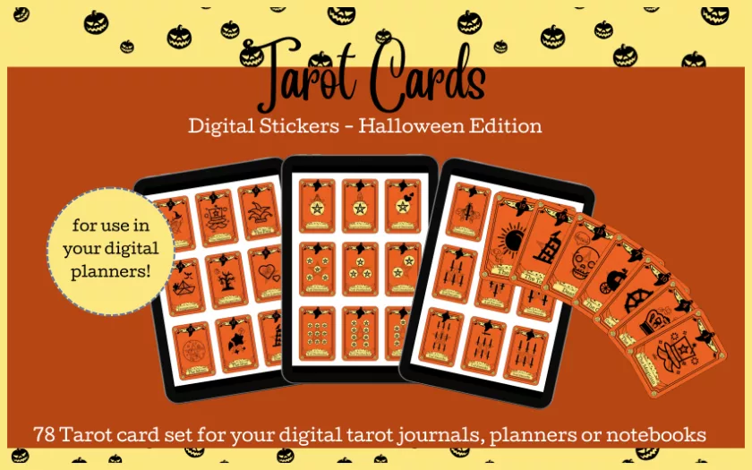 Preview Halloween Tarot cards