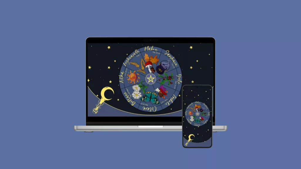 Witchy Wallpaper Wheel of the Year