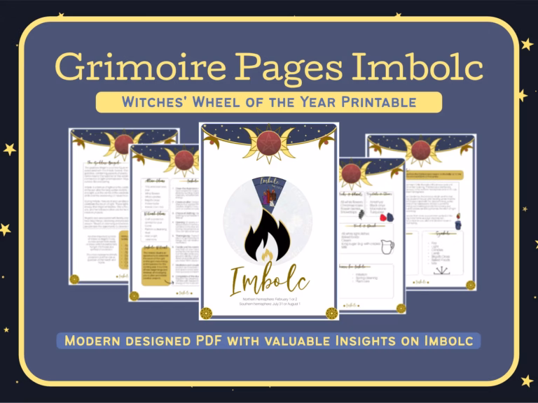 Imbolc PDF Grimoire Pages