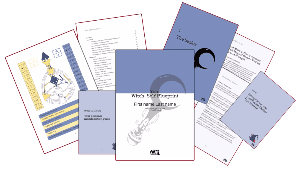 human design chart pages: witch-self blueprint